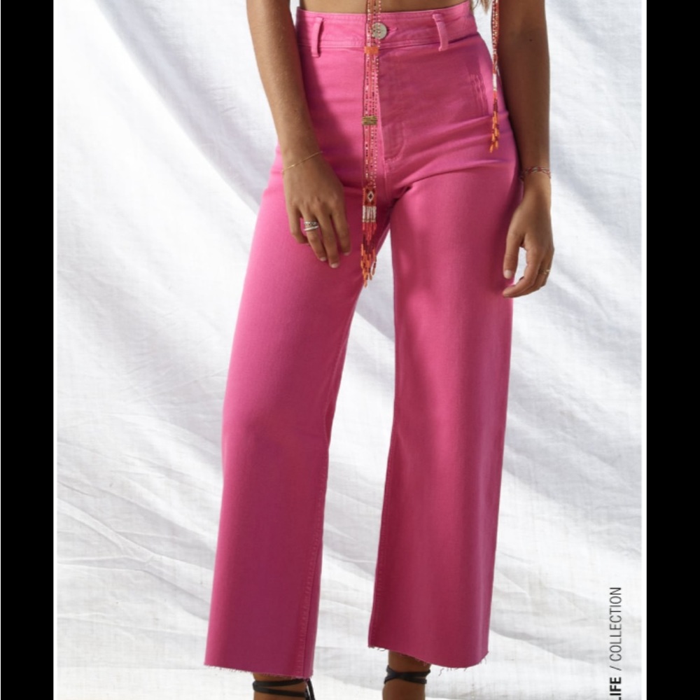 COPY - Zara Marine Straight Jeans in Pink